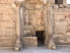 Luxor Temple remnants, including the Coptic Church, in Luxor, Egypt