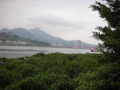 Guanyin Mountain and Tamsui Riverbank scenery