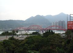 Guandu Bridge over Tamsui River in Taipei