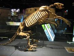 Replica skeleton of Shasta's Ground Sloth on display