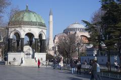 German Fountain and Hagia Sophia in the background at the former hippodrome