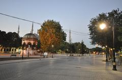 Hippodrome of Constantinople ruins at Sultan Ahmet Square in Istanbul