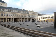 Colonnes de Buren in Cour d'Honneur of Palais Royal, Paris