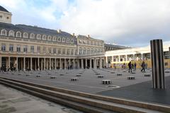 Colonnes de Buren in Cour d'Honneur of Palais Royal, Paris