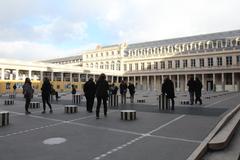 Colonnes de Buren in Cour d'Honneur at Palais Royal Paris