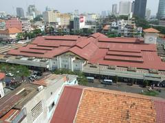 Ben Thanh Market western gate view from the 10th floor