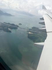 Hong Kong International Airport landing view