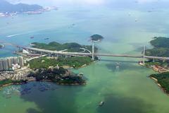 Kap Shui Mun bridge and waterscape