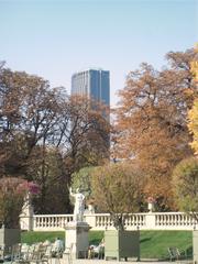 Tour Montparnasse seen from Luxembourg Gardens in Paris