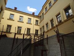 Exercise Yard of Former KGB Headquarters in Vilnius, Lithuania