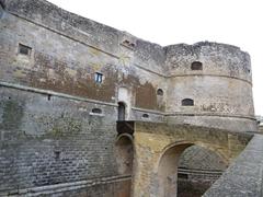 Castello Aragonese in Otranto with bridge and west tower