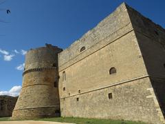 Castello Aragonese in Otranto, Italy, showcasing its south tower and triangular bastion