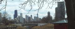 Chicago skyline from the Lincoln Park Zoo