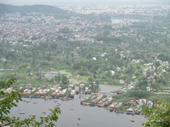 Aerial view of the Dal Lake in Srinagar