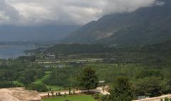 Dal Lake with shikaras and houseboats in Srinagar