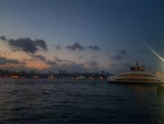 Uskudar district in Istanbul at sunset