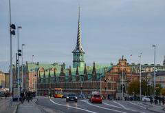 Børsen stock exchange building with its distinctive dragon spire in Copenhagen