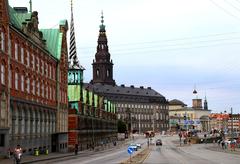 Børsen and Christiansborg in Copenhagen