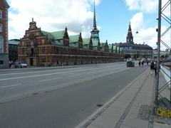 Historic Børsgade street in Copenhagen with listed buildings