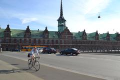 Copenhagen cityscape with water bodies and historic buildings