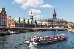 Børsgraven canal and Stock Exchange in Slotsholmen, Copenhagen