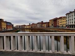 panoramic view of the Lungarno riverfront in Pisa