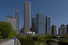 Chicago skyline view from Millennium Park