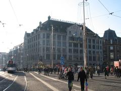 De Dam square in Amsterdam featuring Madame Tussauds