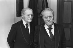 Doorman with a statue at Madame Tussaud's, Amsterdam, 1980