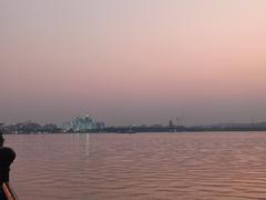 Evening view of Hussain Sagar Lake in Hyderabad