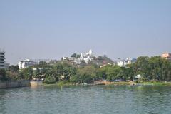 Birla Mandir in Hyderabad as seen from Tank Bund