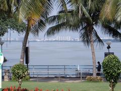 Hussain Sagar Lake in Hyderabad with blue water