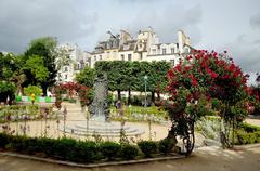 Square Rene Viviani in Paris on a sunny day