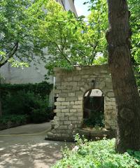 old well in René-Viviani square in Paris