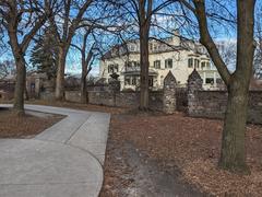 Exterior view of Spadina House on December 14, 2023