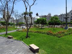 Benches in San Martín Square, Lima