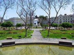 Statue at San Martín Plaza in Lima