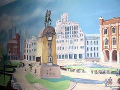 Plaza San Martín de Lima mural in a conference room