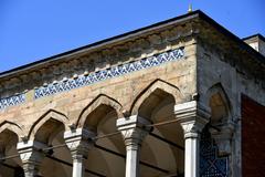 Detail view of the Tiled Kiosk at the Museum of Islamic Art in Istanbul Archaeology Museums, Turkey