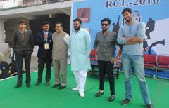 Owners and guests of Kota Chambal Tigers at International Stadium, Kota