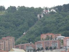 Artxanda funicular from Arenal bridge