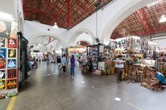 interior of Mercado Modelo with shops and people