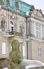 Eremitage Castle at Dyrehaven in Klampenborg on a winter day