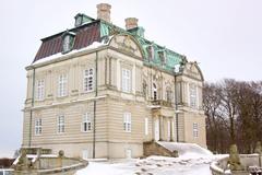 Eremitage Palace in Dyrehaven, Klampenborg, in winter