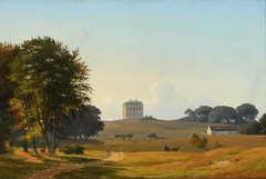 summer landscape in Dyrehaven overlooking the Eremitage Palace by Andreas Juuel