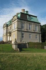 Eremitageslottet palace in Denmark with a clear blue sky