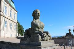 griffin statue outside Eremitageslottet castle