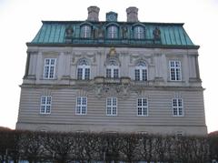 Back view of Eremitage Castle in Jægersborg Deer Park, Denmark