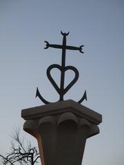 Croix camarguaise symbol in Les Saintes-Maries-de-la-Mer