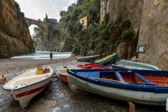 Strada Statale Amalfitana in Amalfi, Italy